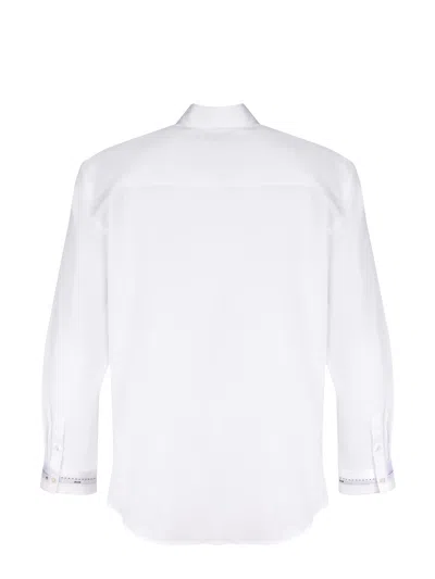 Msgm Buttoned Long-sleeve Shirt In White