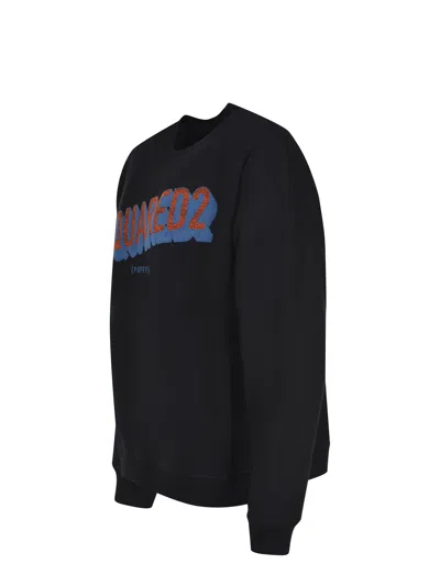 Dsquared2 Logo-print Cotton Sweatshirt In Black