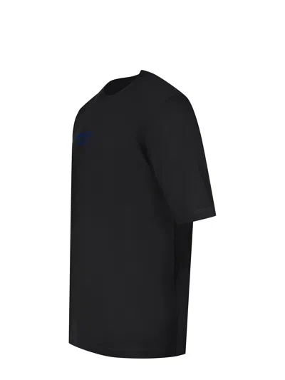 Dsquared2 Men Black Crewneck T-shirt With Logo Lettering On The Front In Cotton Man In Black