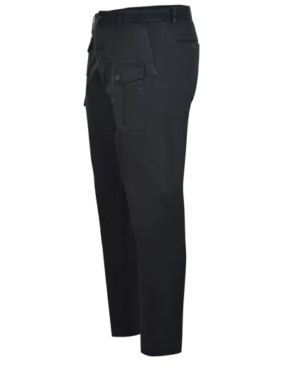 Dsquared2 Mid-rise Tapered Cargo Trousers In Black
