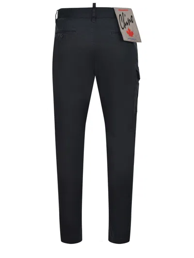 Dsquared2 Mid-rise Tapered Cargo Trousers In Black