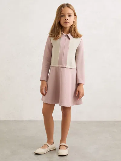 Reiss Neutral Dress In Pink