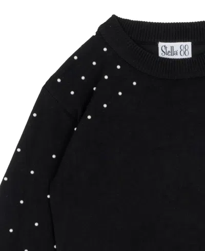 Rare Editions Girls 7-12 2-piece Sweater And Skort Set In Black