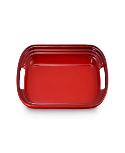 Le Creuset Stoneware 14" Serving Platter In Red