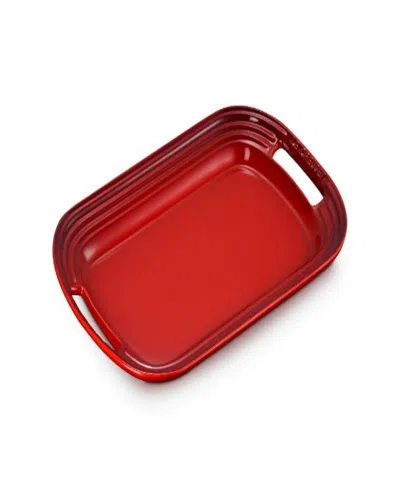 Le Creuset Stoneware 14" Serving Platter In Red