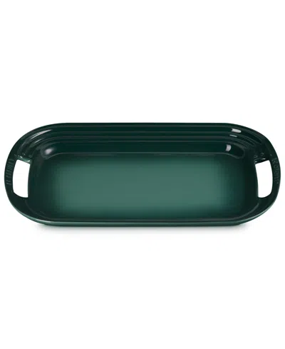 Le Creuset Stoneware 14" Serving Platter In Green