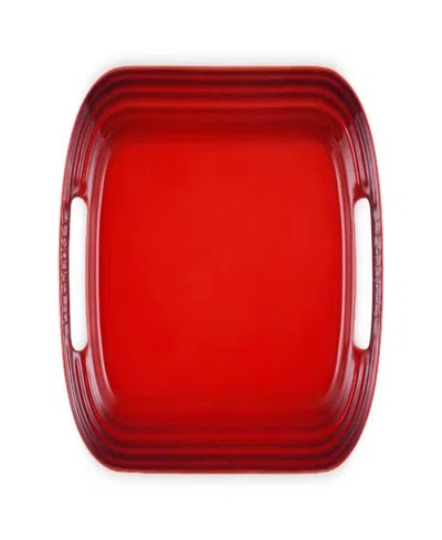 Le Creuset Stoneware 14" Serving Platter In Red