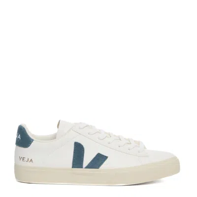 Veja Campo Leather Sneakers With Contrasting Accents In White