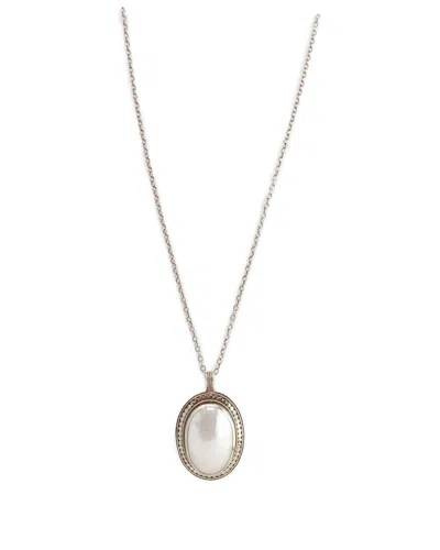 Anna Beck Women's Oval With Mother Of Pearl Necklace In Gold In Silver