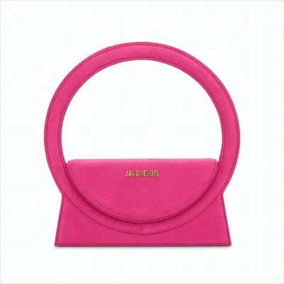 Jacquemus Structured Tote Bag With Circular Handle In Pink