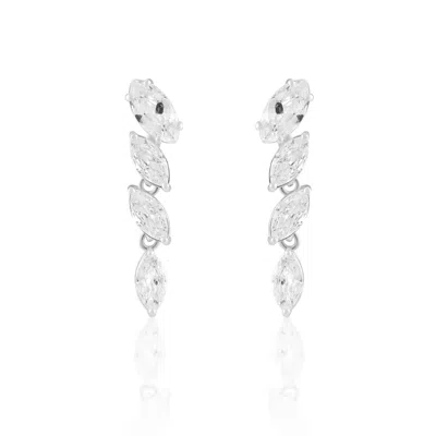 Sahira Jewelry Design Women's Evie Cubic Zirconia Earring In Silver In Silver