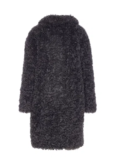 Stand Studio Camille Cocoon Coat In Gray