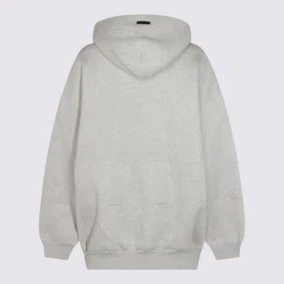 Fear Of God Grey Cotton Blend Zip Hoodie In Gray