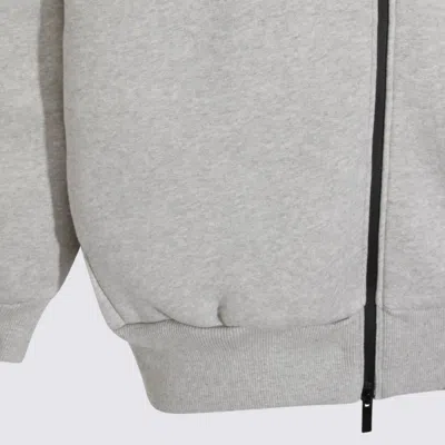 Fear Of God Grey Cotton Blend Zip Hoodie In Gray