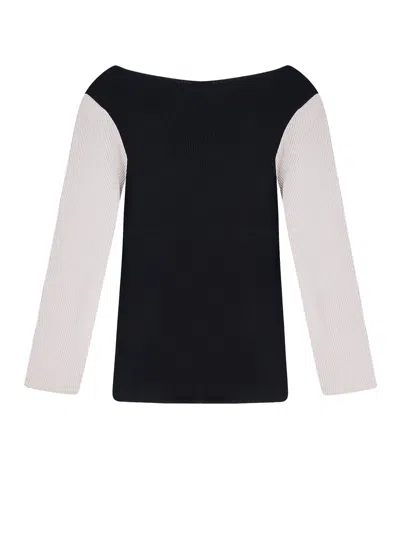 Ixos Asymmetrical Ribbed Knit Sweater In Multi