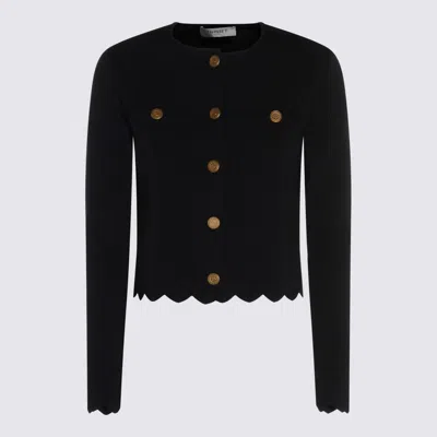 Twinset Black Viscose Casual Jacket In Black