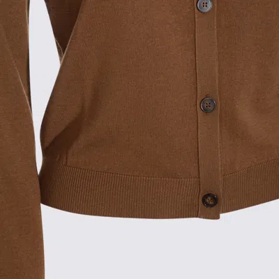 Zanone Long Sleeve Ribbed Cuff Crew Neck Knitwear In Brown