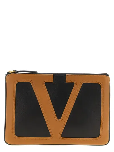 Valentino Garavani Viva Superstar Leather Envelope Clutch Bag In Multi