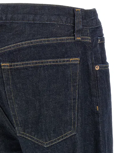 Agolde Straight Leg Five-pocket Denim Trousers In Blue