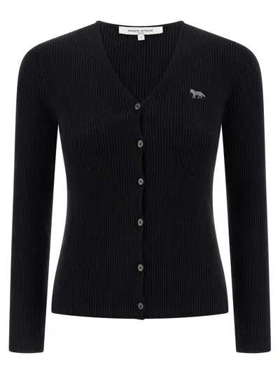 Maison Kitsuné Maison Kitsune 'baby Fox' Cardigan In Black