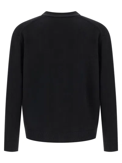 Maison Kitsuné Black Fox Head Cardigan With Buttons Closure In Black