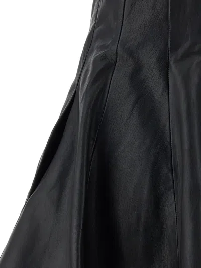 Rotate Birger Christensen Leather Miniskirt With Suspenders Rotate In Black