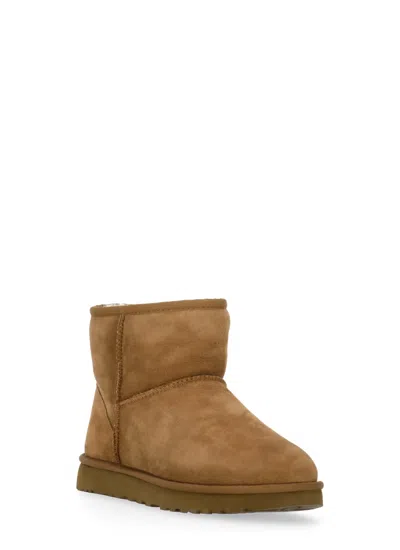 Ugg Mini Classic Ii Beige Pull-on Boots In Suede Woman In Neutral