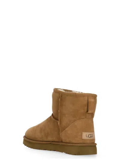 Ugg Mini Classic Ii Beige Pull-on Boots In Suede Woman In Neutral