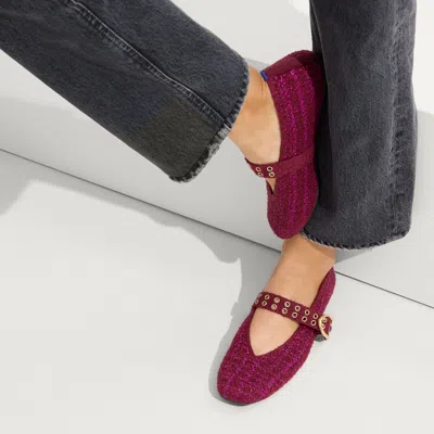 Rothys The Max Buckle Mary Jane In Pink/metallic In Red