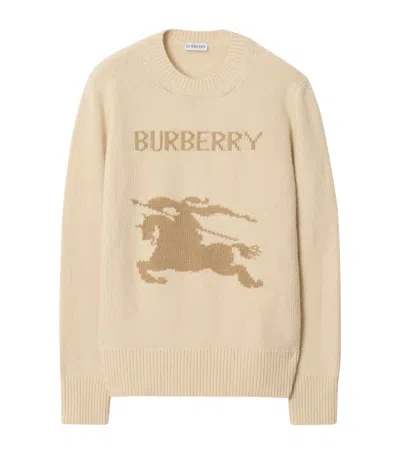 Burberry Wool-cashmere Ekd Sweater In Neutral