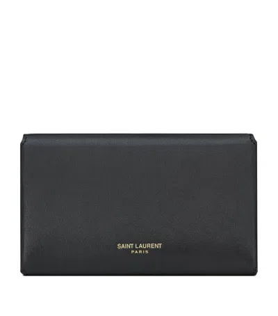 Saint Laurent Letter Wallet In Black