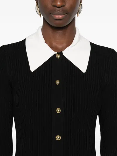 Simkhai Philippa Ribbed-knit Midi Dress In Black