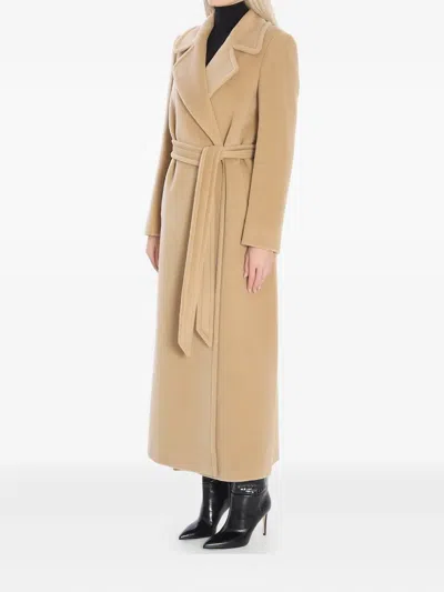 Tagliatore Maxi Coat With Belt Loops And Pockets In Brown