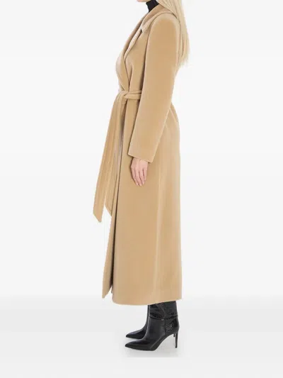 Tagliatore Maxi Coat With Belt Loops And Pockets In Brown