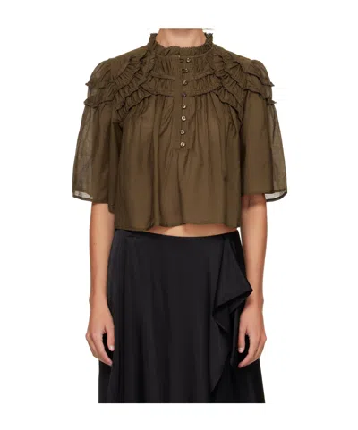 Isabel Marant Étoile Carmen Top In Brown