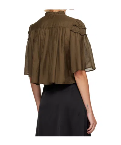 Isabel Marant Étoile Carmen Top In Brown