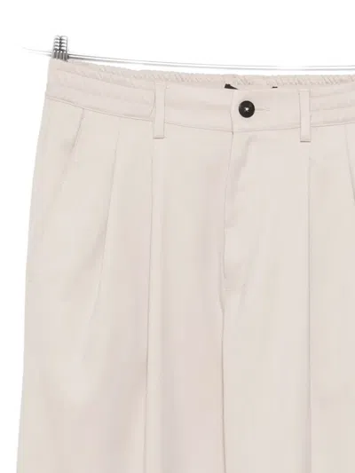 Low Brand Pleated Straight-leg Trousers In Neutral