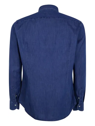 Tintoria Mattei Button-up Denim Shirt In Blue