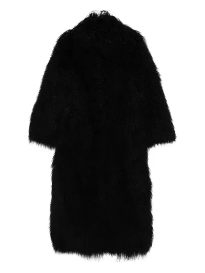 Ducie Faye Shearling Coat In Black