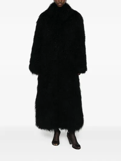 Ducie Faye Shearling Coat In Black
