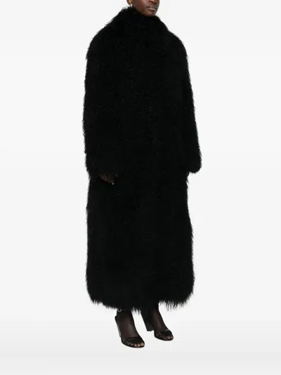Ducie Faye Shearling Coat In Black