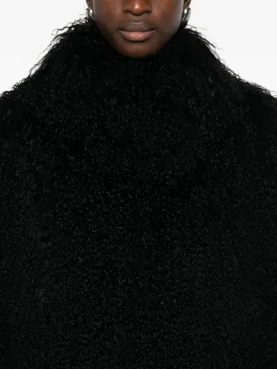 Ducie Faye Shearling Coat In Black