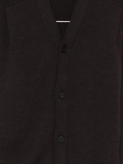 Studio Nicholson Trey Superkid Mohair Cardigan In Brown