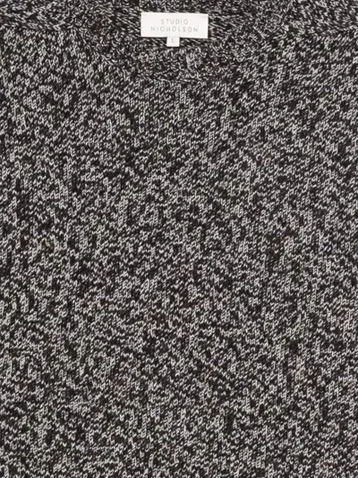 Studio Nicholson Textured Multicolour Sweater With Dynamic Pattern In Multi