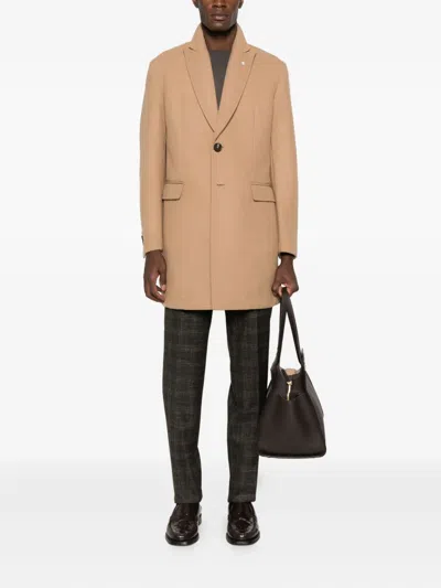 Manuel Ritz Single-breasted Coat In Brown