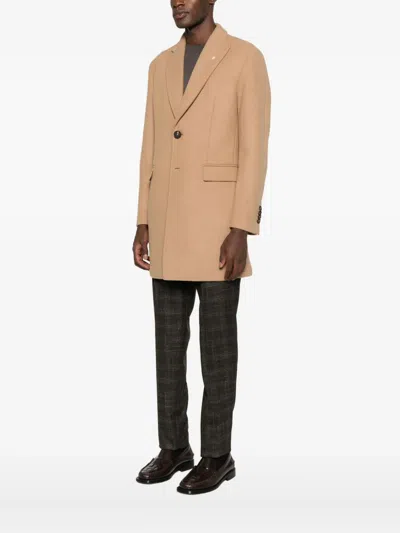 Manuel Ritz Single-breasted Coat In Brown