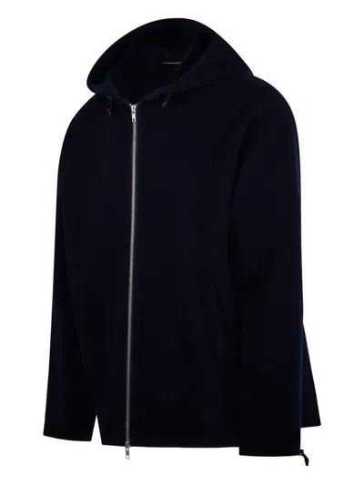 Department Five Zip-up Drawstring Hoodie In Blue