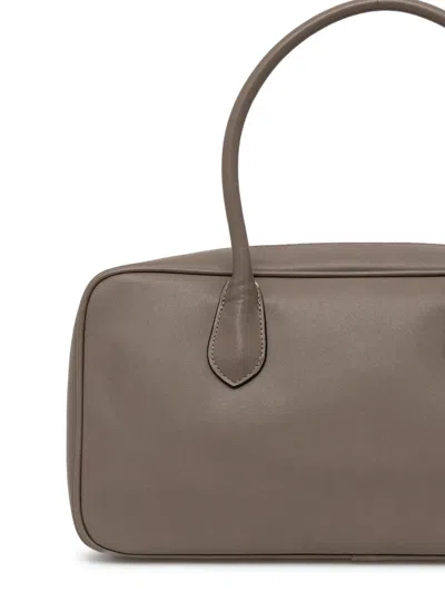 Twinset Sleek Silhouette Structured Bag With Sturdy Handles In Gray