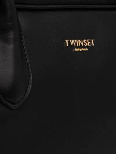 Twinset Structured Black Bag With Minimalist Design In Black