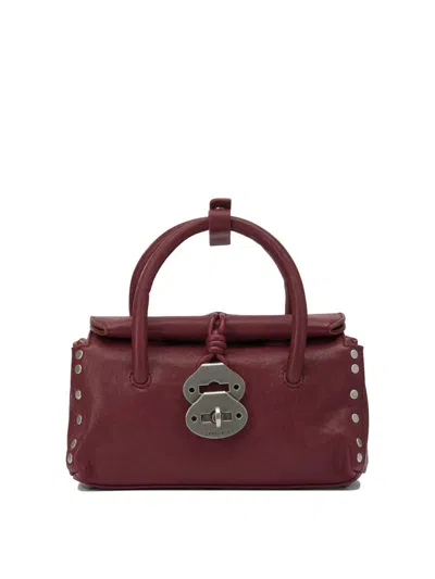 Zanellato Small Dotta Smooth Leather Top Handle Bag In Burgundy